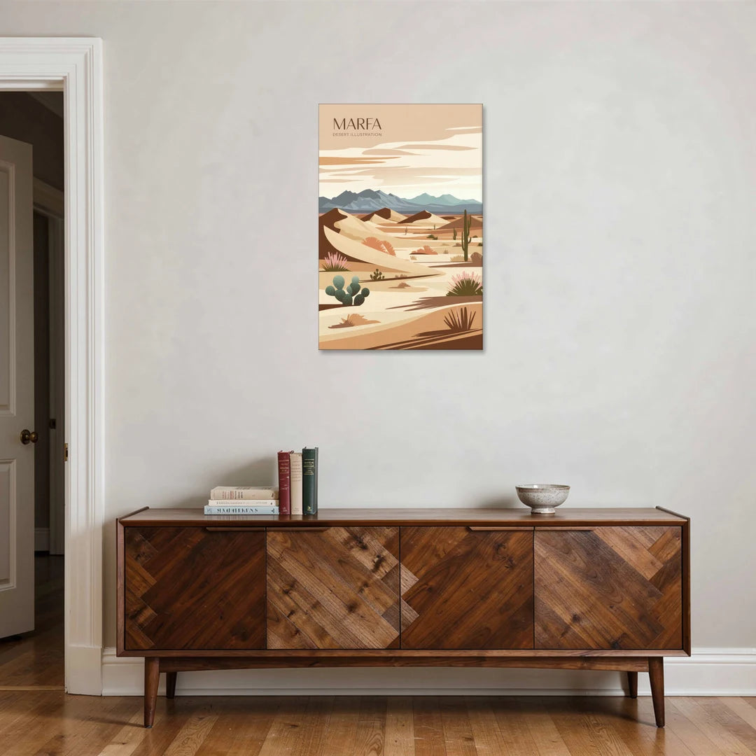 Marfa Desert Modern - Canvas Wall Art - Coffee Table - 24x36