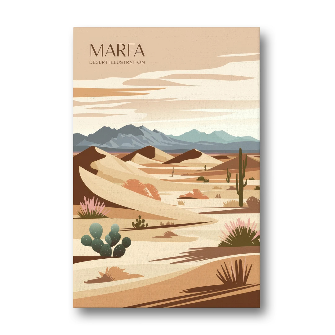 Marfa Desert Modern - Canvas Wall Art - Front