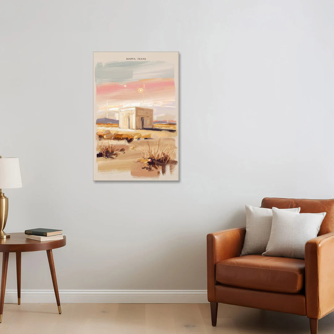 Marfa Scenic Beauty - Canvas Wall Art - Sofa - 24x36