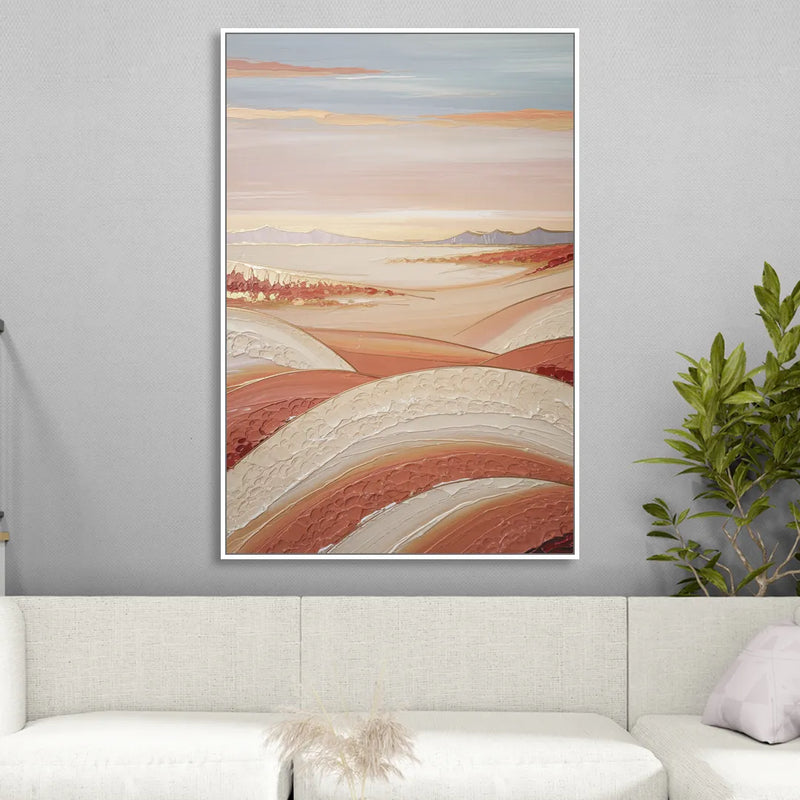 Marfa Texas Horizon Living Room - White Canvas Wall Art