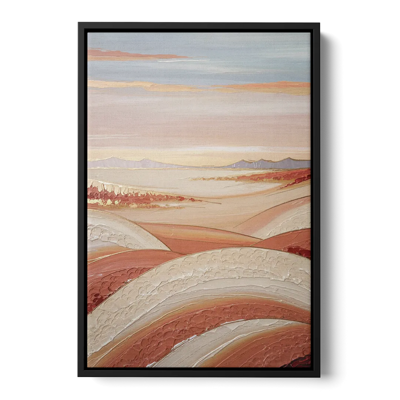 Marfa Texas Horizon Front - Black Canvas Wall Art