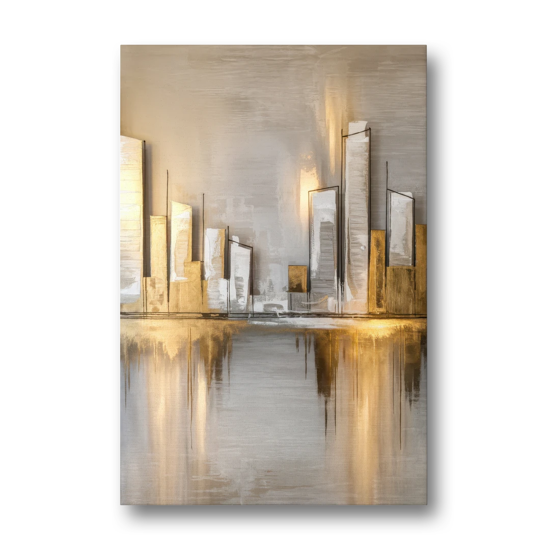 Marietta Abstract Cityscape - Canvas Wall Art - Front