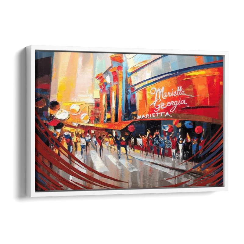 Marietta Braves Fan Tribute Side - White Canvas Wall Art