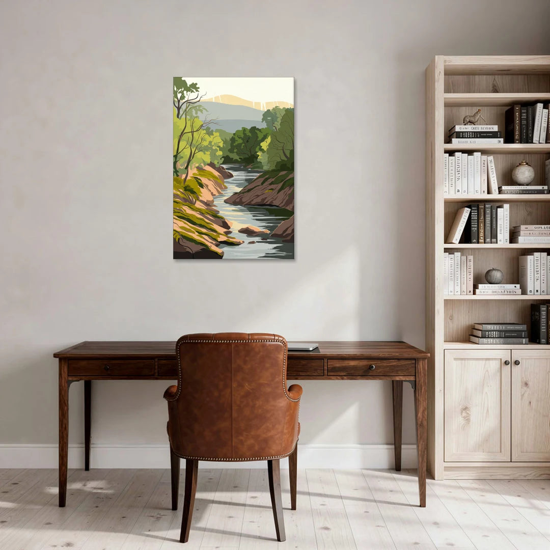 Marietta Chattahoochee River - Canvas Wall Art - Office - 24x36