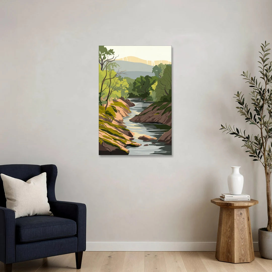 Marietta Chattahoochee River - Canvas Wall Art - Sofa - 24x36