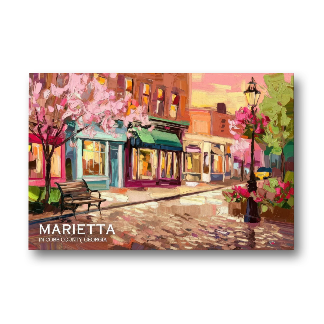 Marietta Cobb County Scenes - Canvas Wall Art - Front