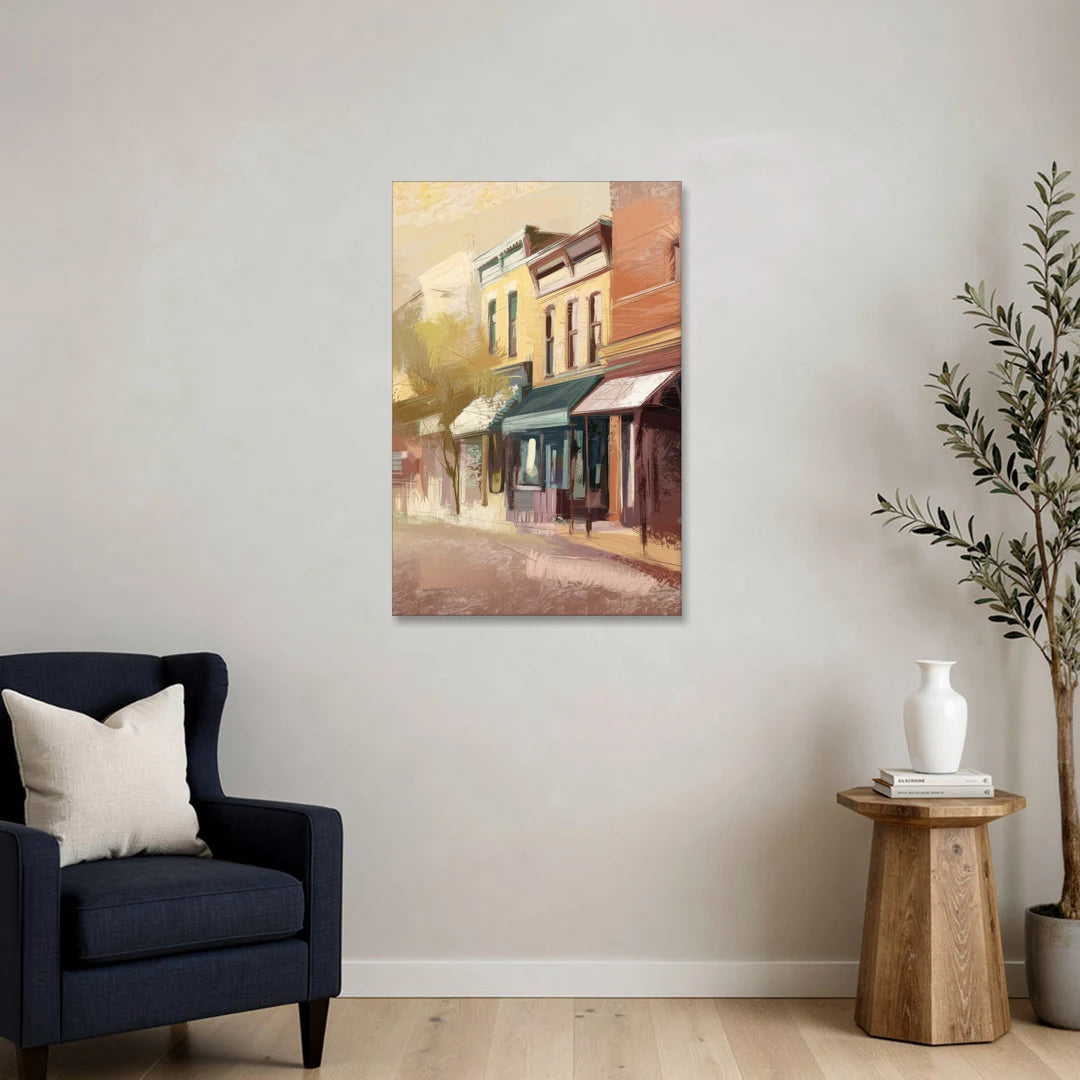 Marietta Historic Downtown - Canvas Wall Art - Sofa - 24x36