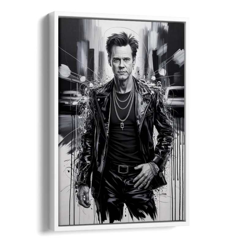 Mask Mood Side - White Canvas Wall Art