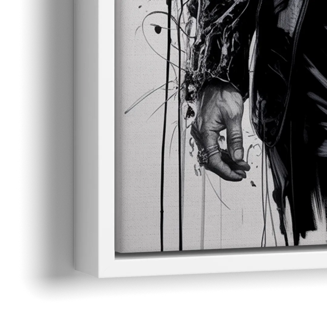 Mask Mood - Close-Up White Frame Canvas