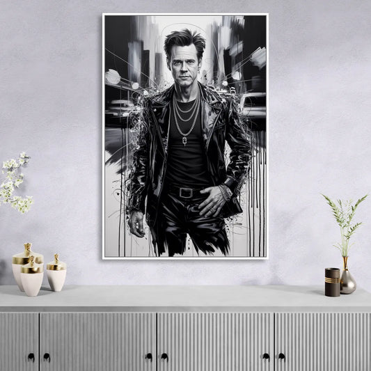 Mask Mood Living Room - White Canvas Wall Art