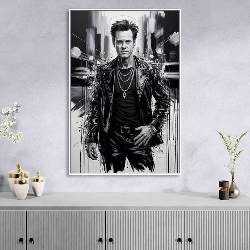 Mask Mood Living Room - White Canvas Wall Art