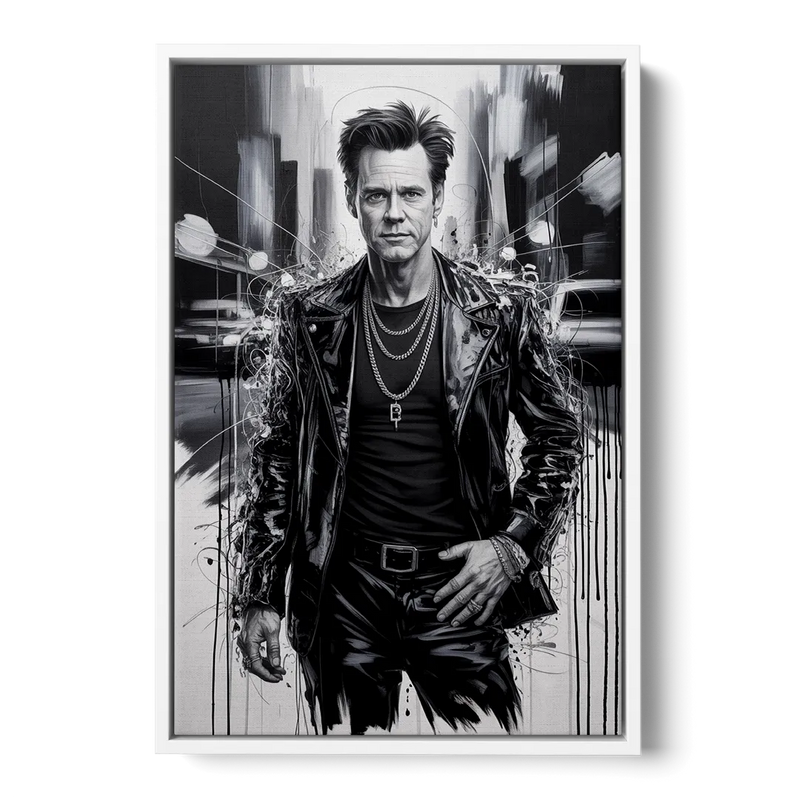 Mask Mood Front - White Canvas Wall Art