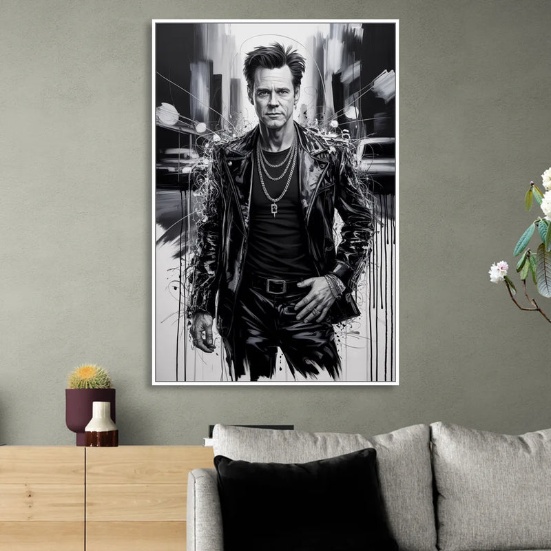 Mask Mood Sitting Room - White Canvas Wall Art