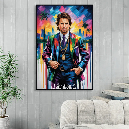 Maverick Vision Living Room - Black Canvas Wall Art