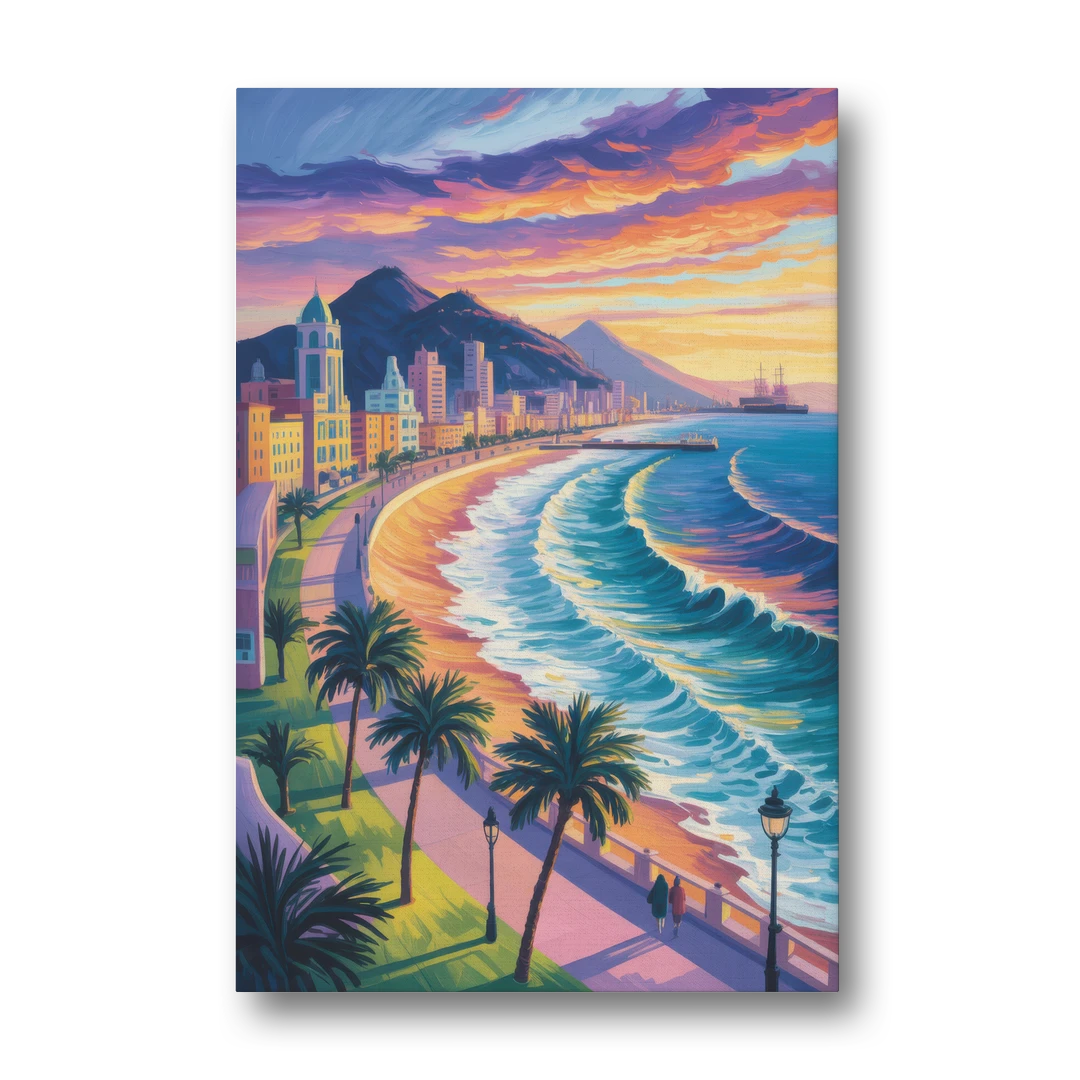 Mazatlán Malecón View - Canvas Wall Art - Front