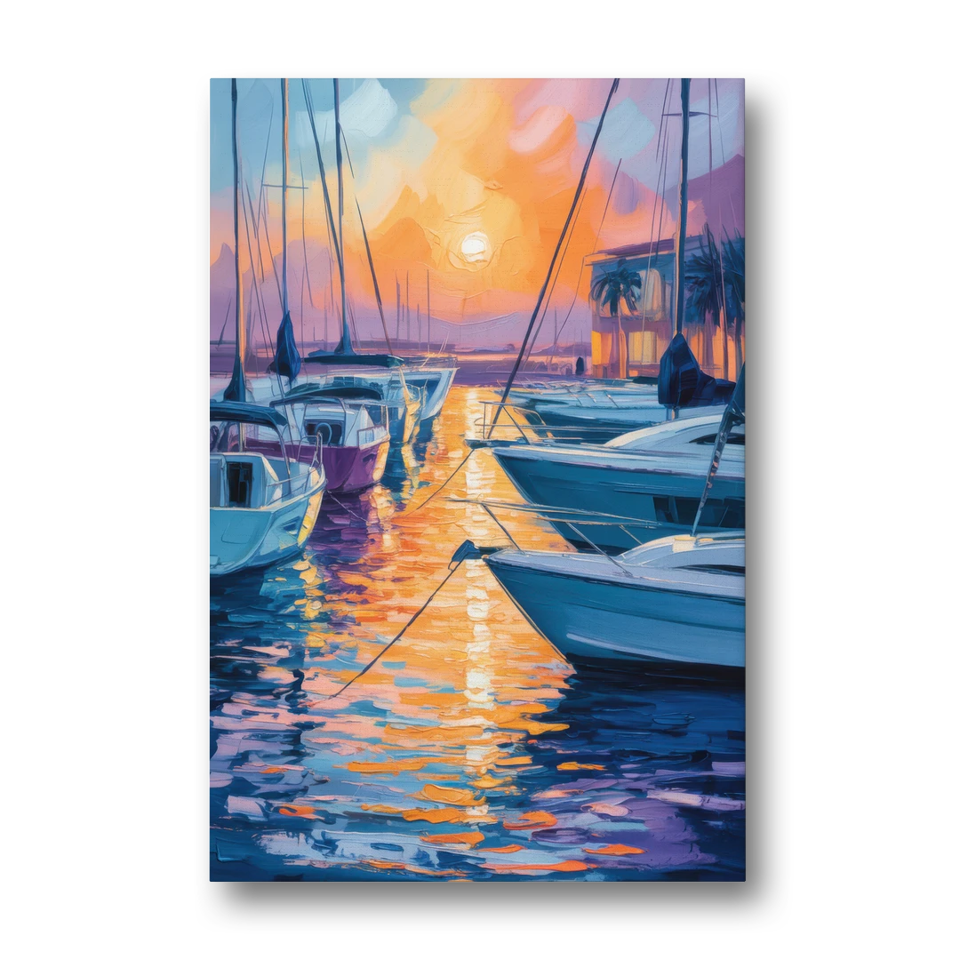 Mazatlán Marina Reflections - Canvas Wall Art - Front