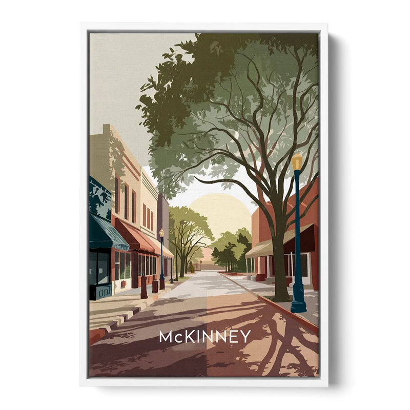 McKinney Artistic Heritage Front - White Canvas Wall Art