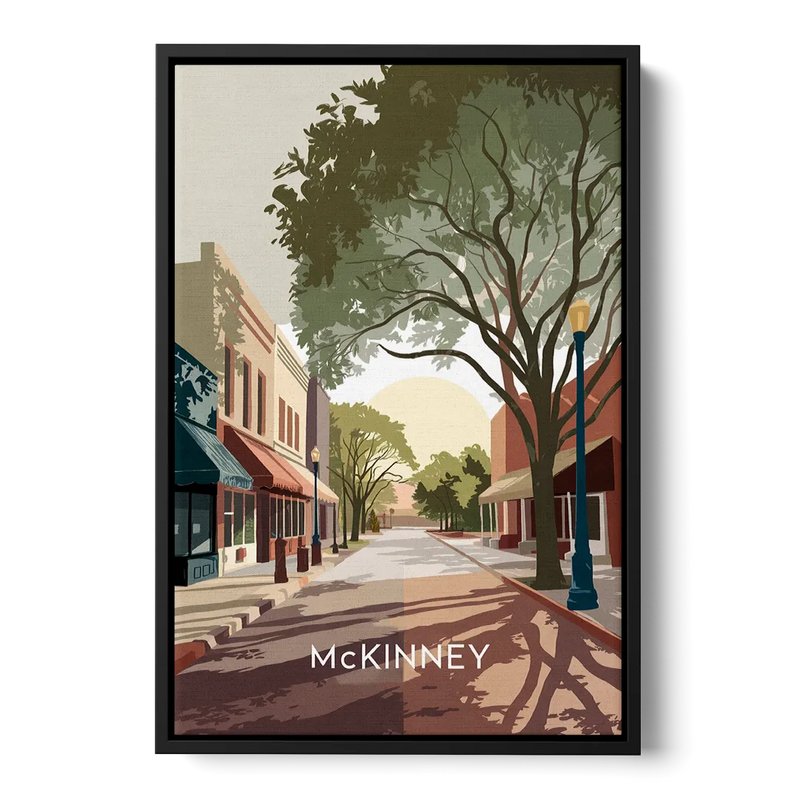 McKinney Artistic Heritage Front - Black Canvas Wall Art