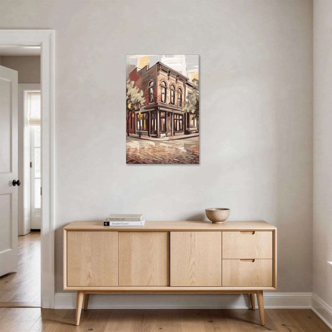 McKinney Historic Architecture - Canvas Wall Art - Coffee Table - 24x36