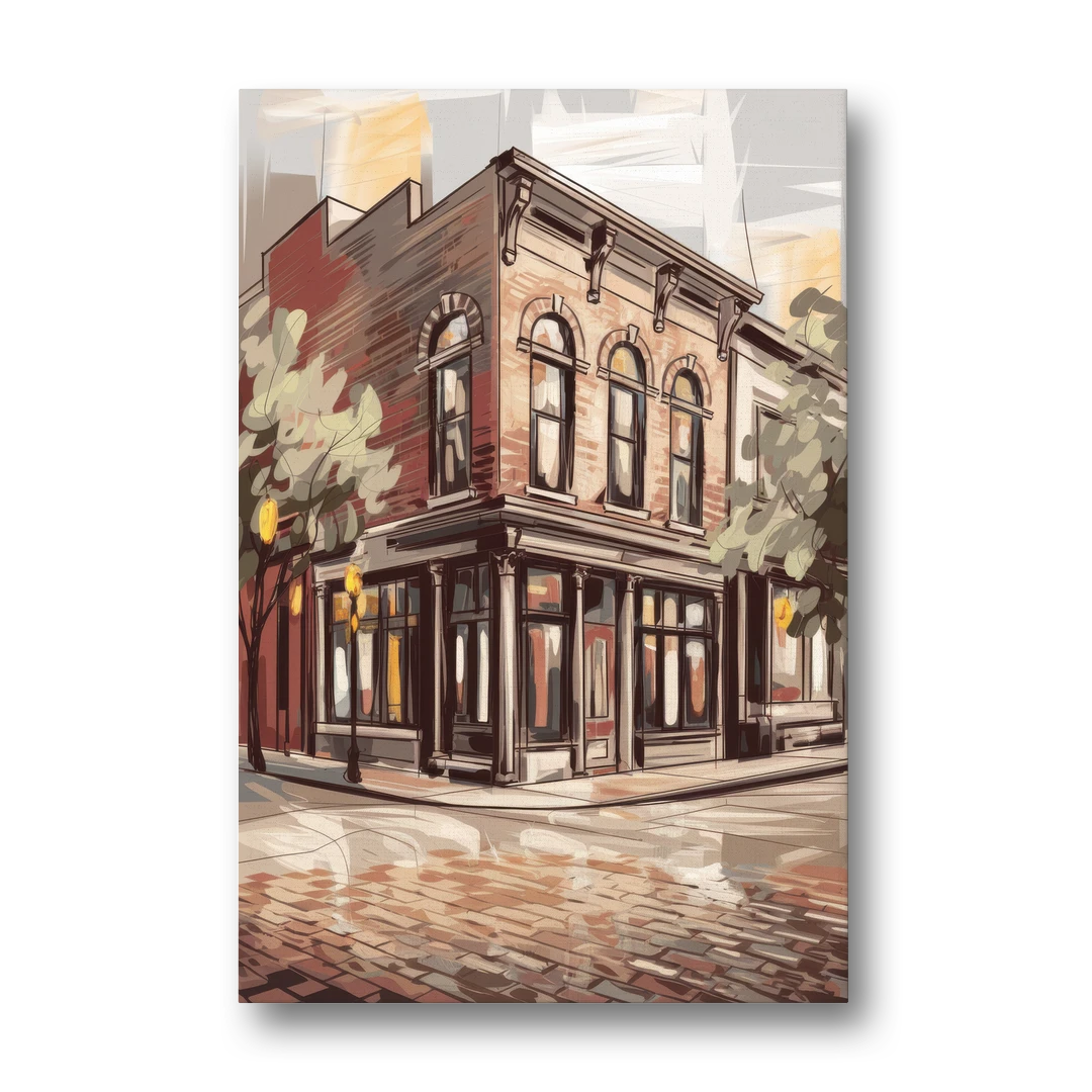 McKinney Historic Architecture - Canvas Wall Art - Front