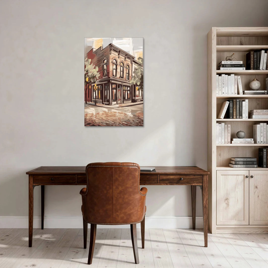 McKinney Historic Architecture - Canvas Wall Art - Office - 24x36