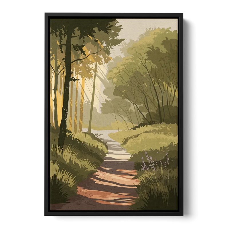McKinney Nature Trails Front - Black Canvas Wall Art