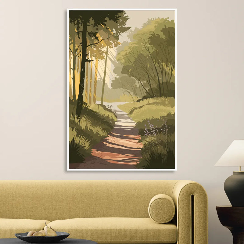 McKinney Nature Trails Sitting Room - White Canvas Wall Art