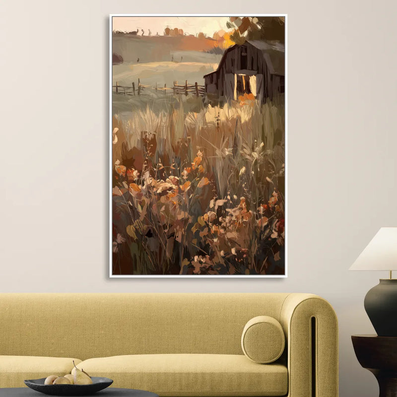 McKinney Rustic Charm Living Room - White Canvas Wall Art