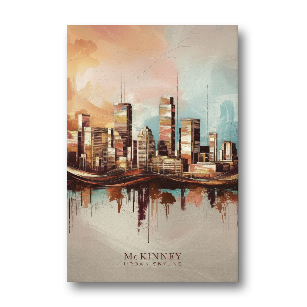 McKinney Urban Skyline - Canvas Wall Art - Front