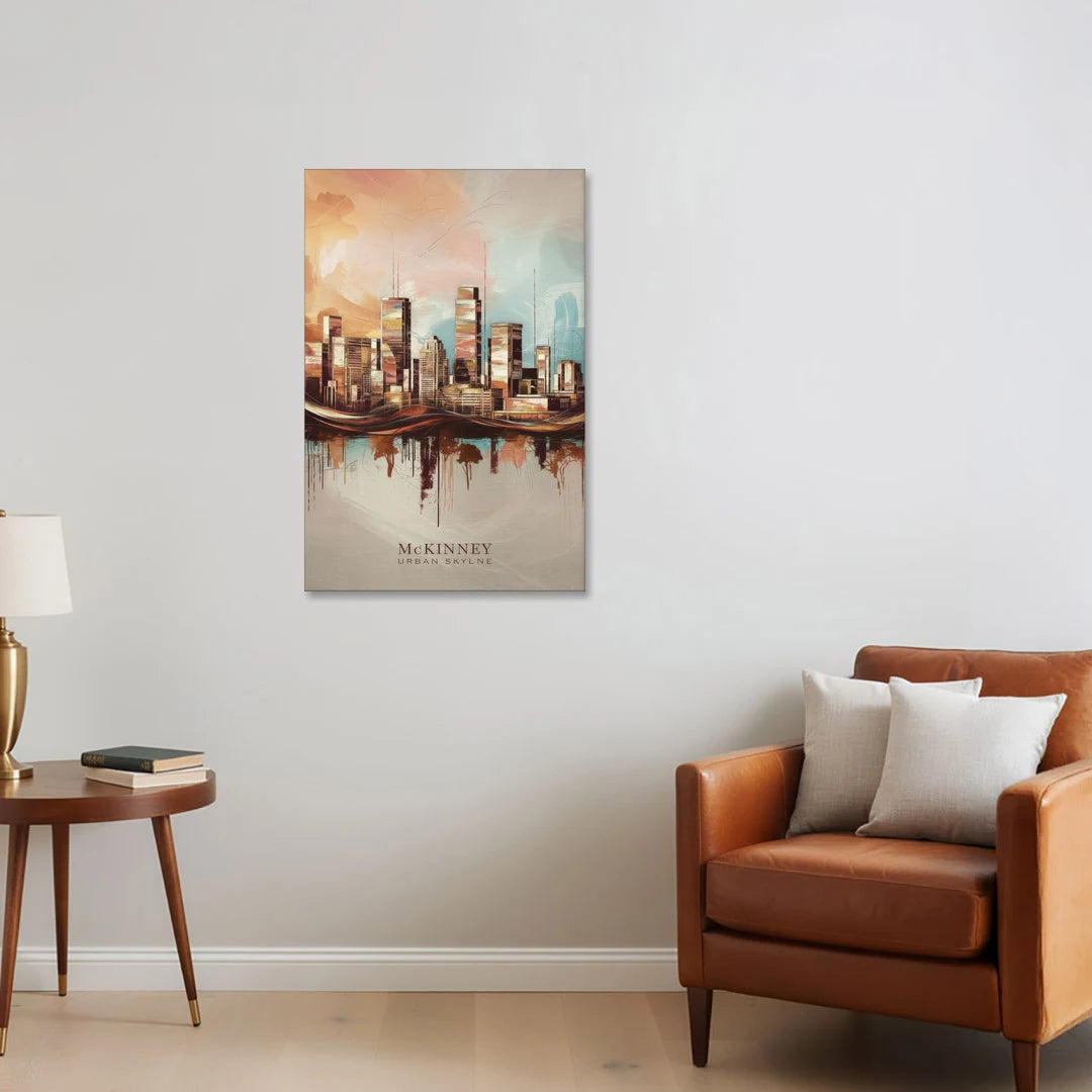 McKinney Urban Skyline - Canvas Wall Art - Sofa - 24x36