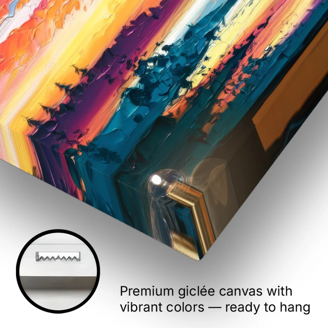 Mckinney Vibrant Sunset - Canvas Wall Art - Gallery Wrap Corner
