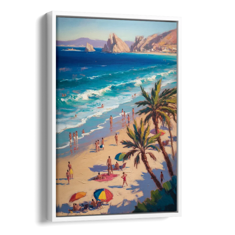 Medano Beach View Side - White Canvas Wall Art