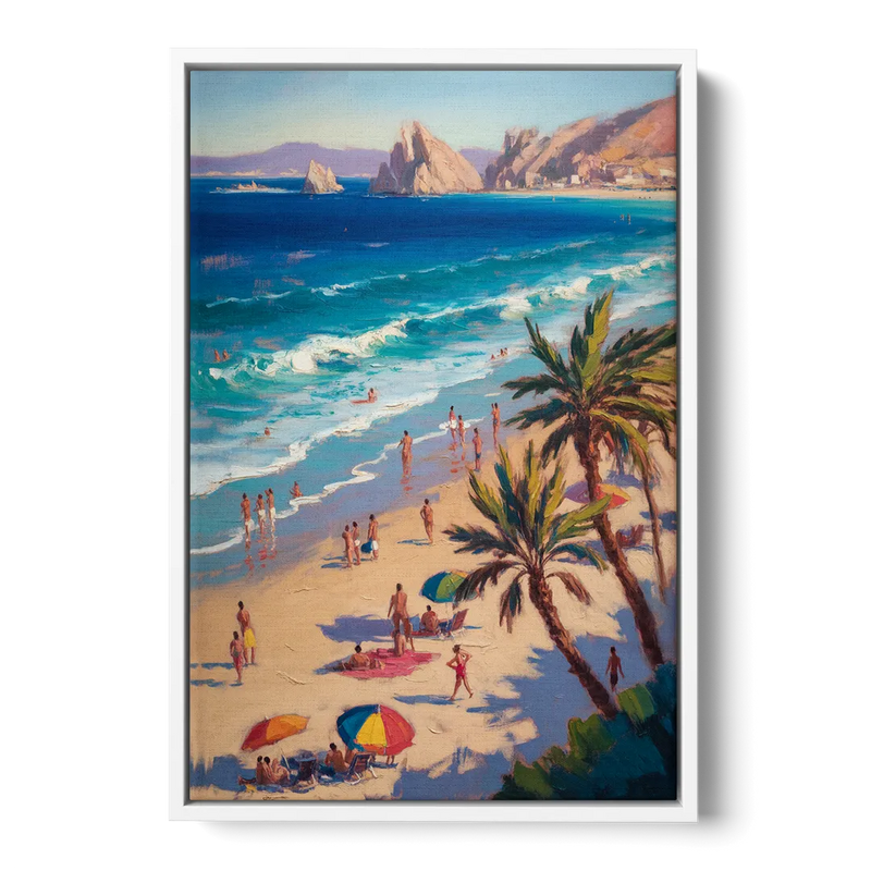 Medano Beach View Front - White Canvas Wall Art