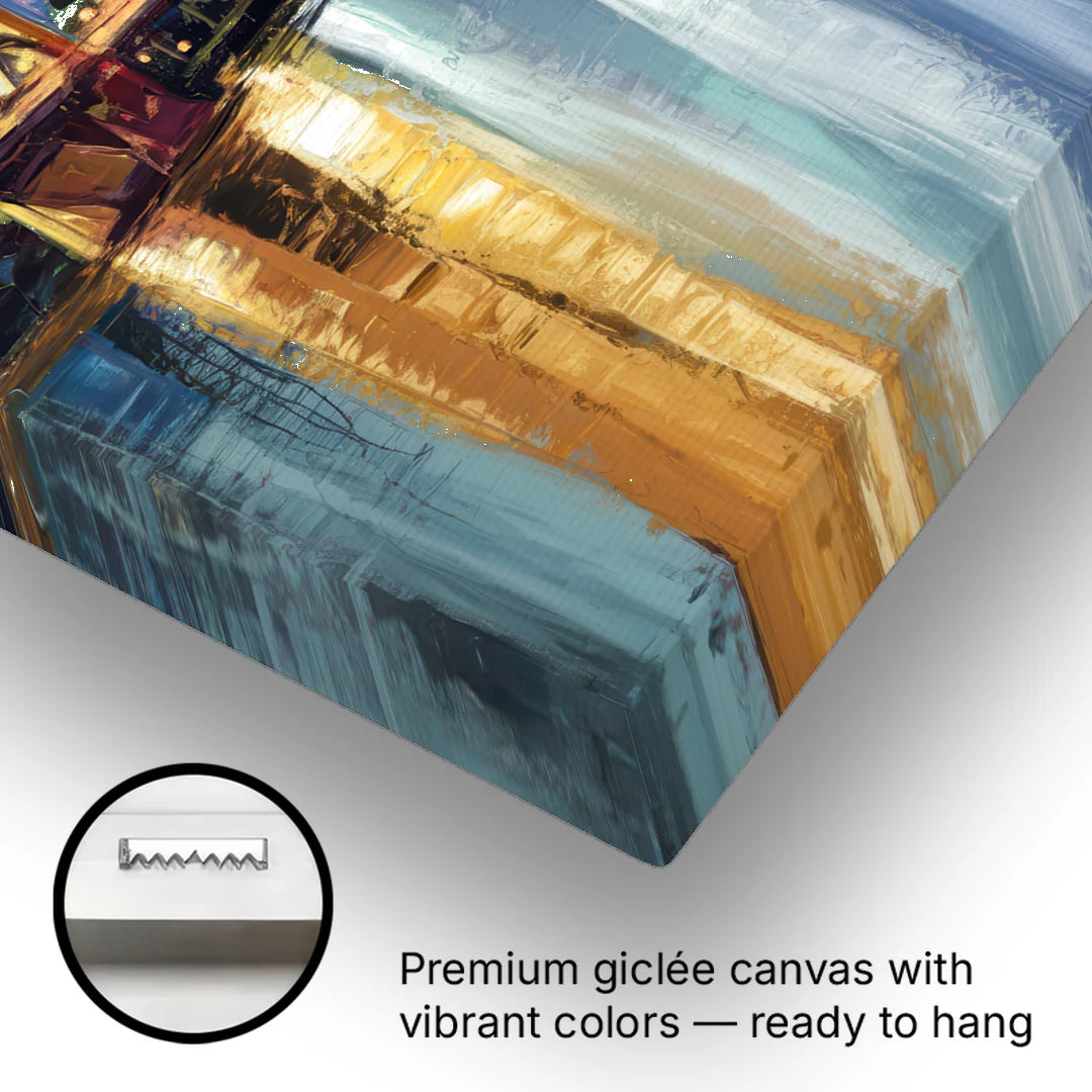 Memphis Downtown Charm - Canvas Wall Art - Gallery Wrap Corner