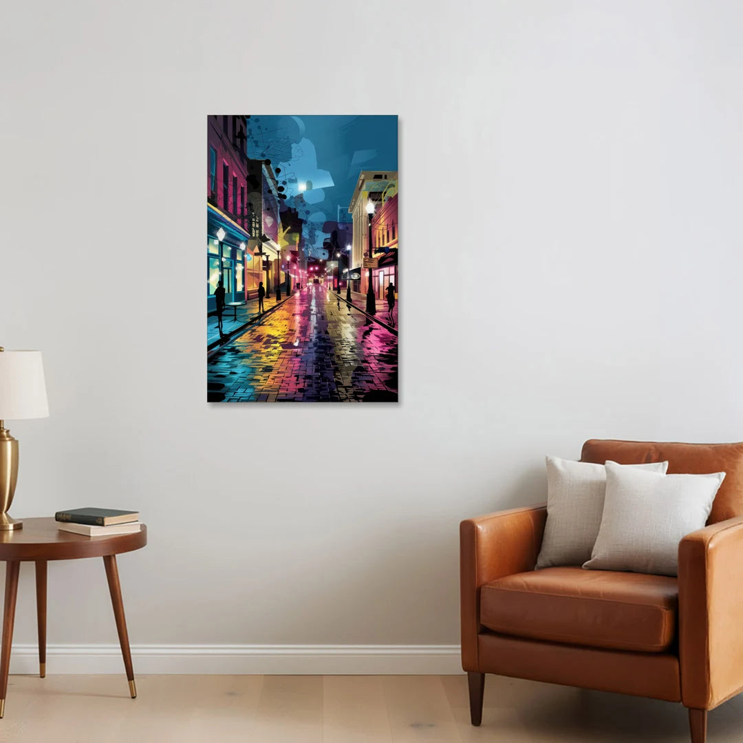 Memphis Historic Beale Street - Canvas Wall Art - Sofa - 24x36