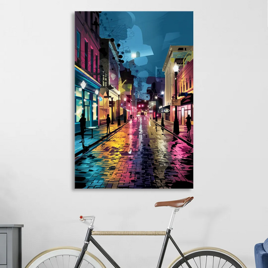 Memphis Historic Beale Street Living Room - Canvas Wall Art