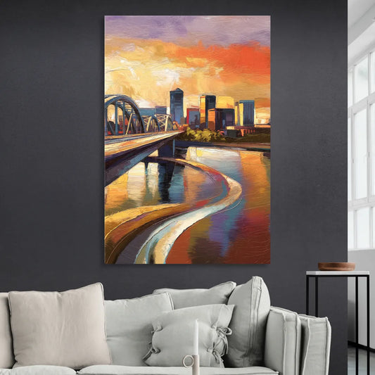 Memphis Riverfront Views Living Room - Canvas Wall Art