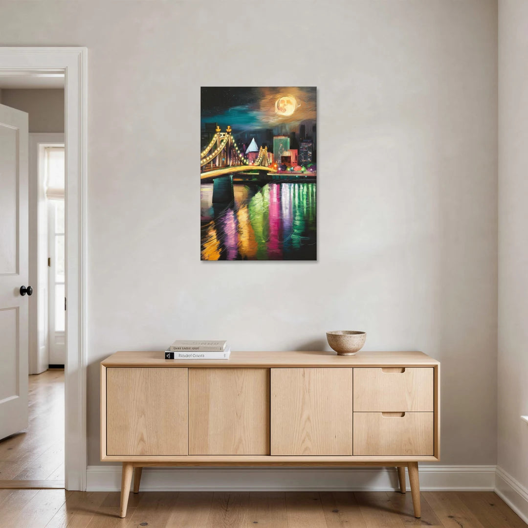Memphis Vibrant Nightlife - Canvas Wall Art - Coffee Table - 24x36