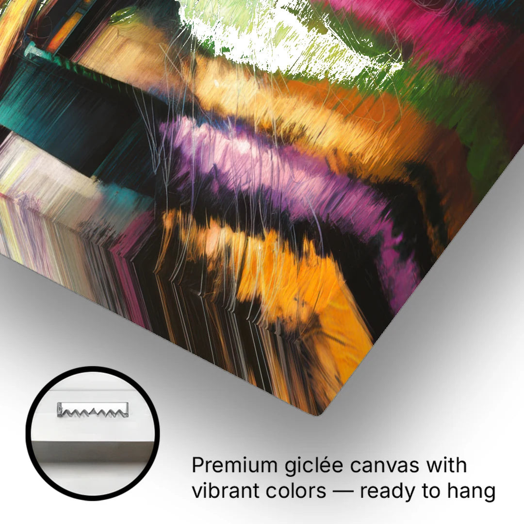 Memphis Vibrant Nightlife - Canvas Wall Art - Gallery Wrap Corner