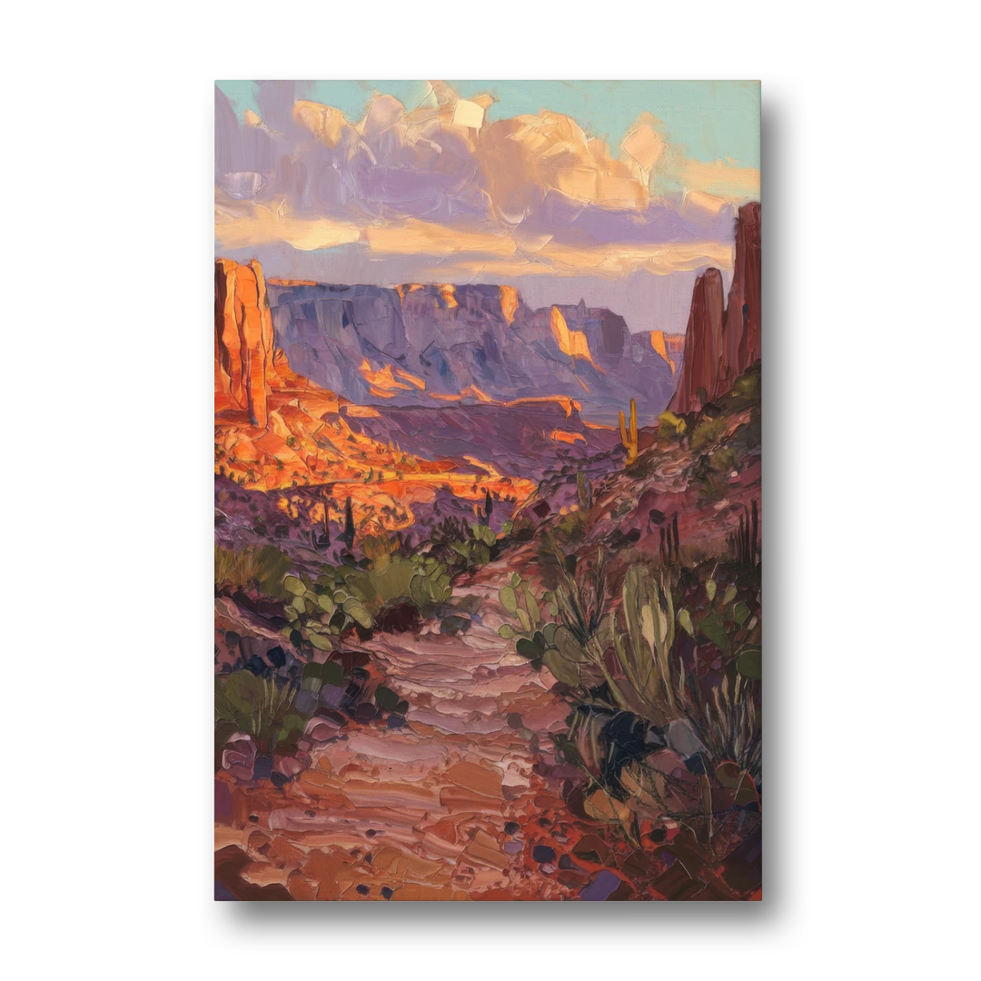 Mesa Arizona Trails - Canvas Wall Art - Front