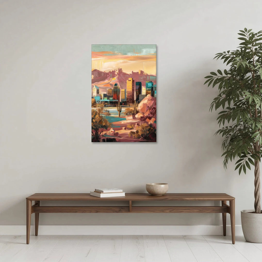 Mesa City Skyline - Canvas Wall Art - Coffee Table - 24x36