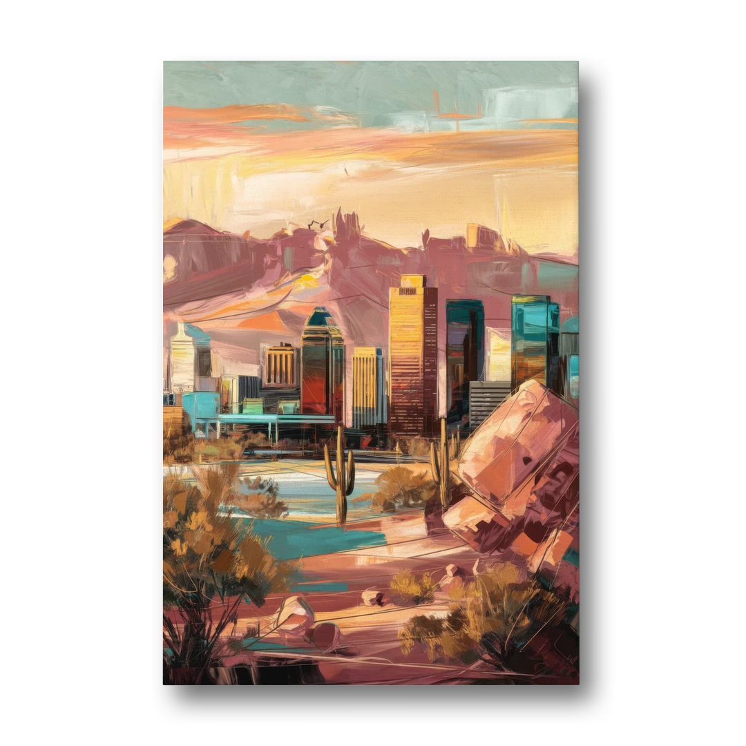 Mesa City Skyline - Canvas Wall Art - Front