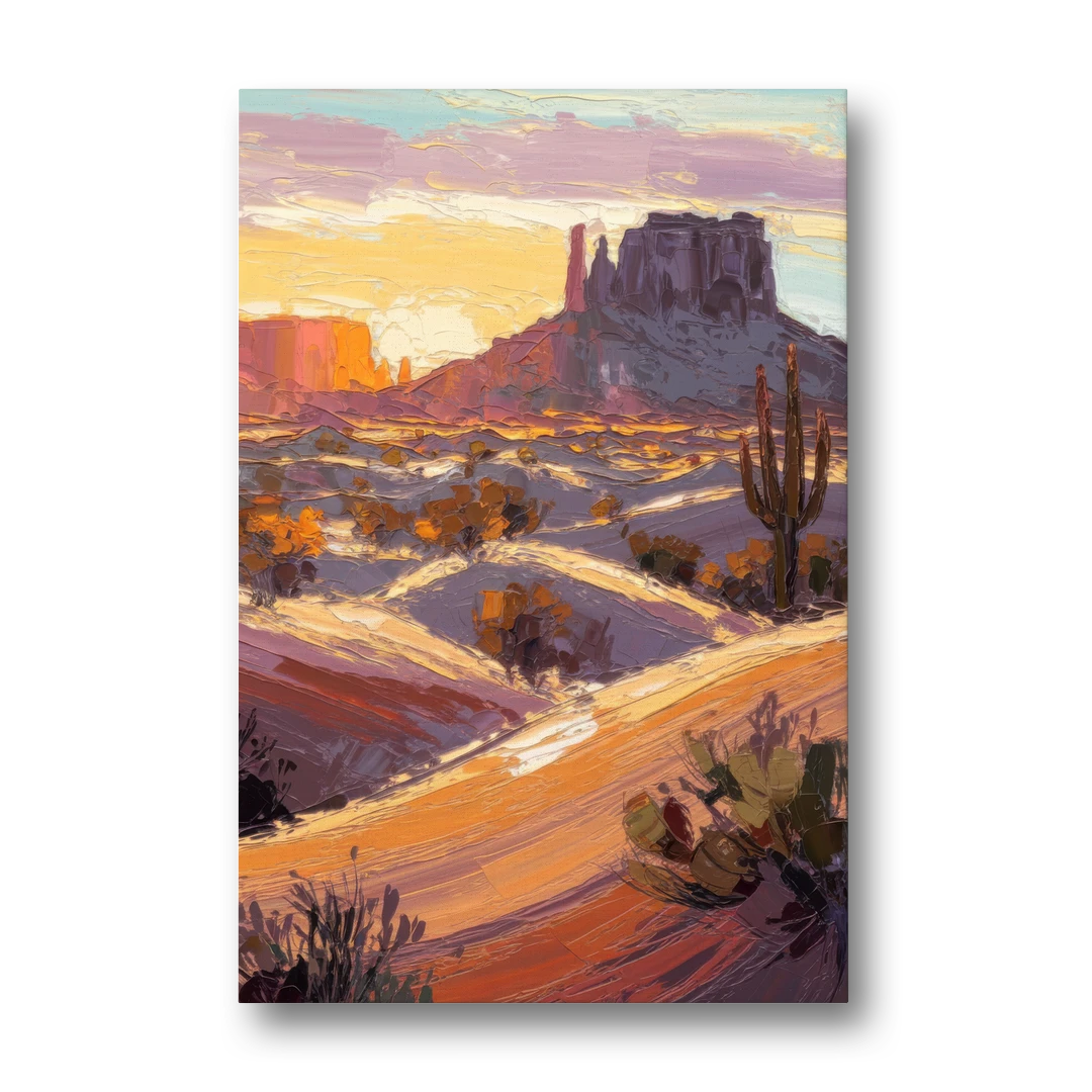 Mesa Desert Sunset - Canvas Wall Art - Front