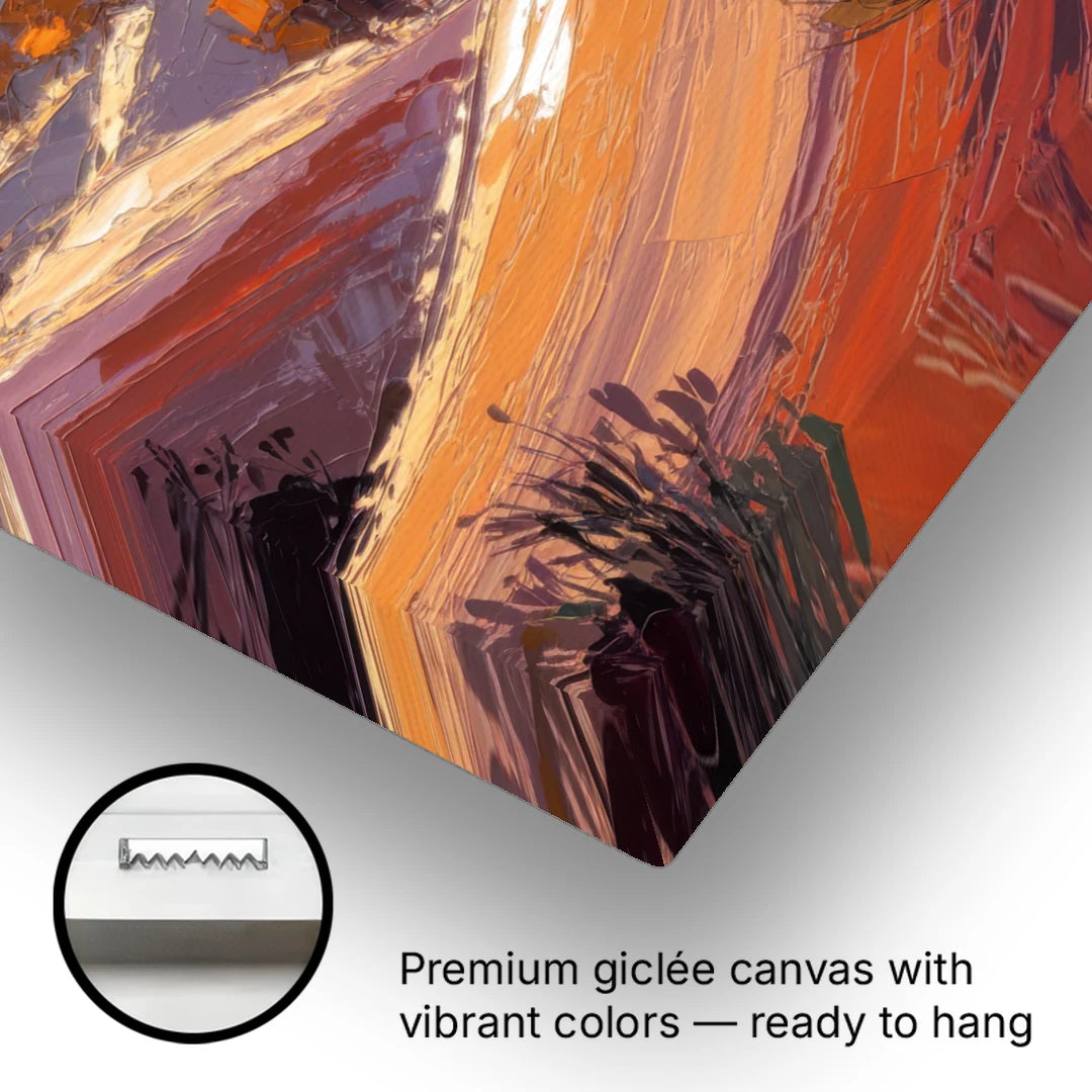 Mesa Desert Sunset - Canvas Wall Art - Gallery Wrap Corner