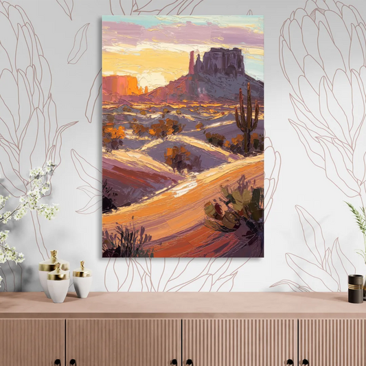 Mesa Desert Sunset Living Room - Canvas Wall Art