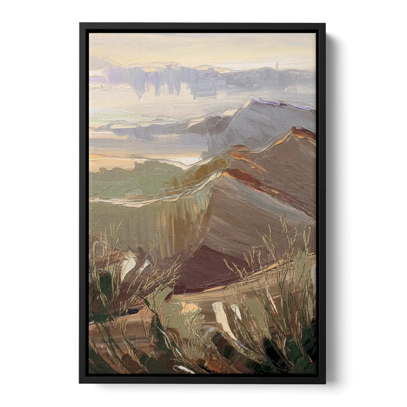 Mesa Mountain Views Front - Black Canvas Wall Art