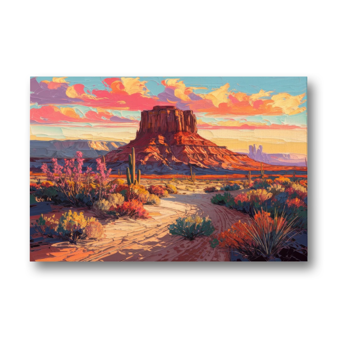 Mesa Scenic Desert - Canvas Wall Art - Front