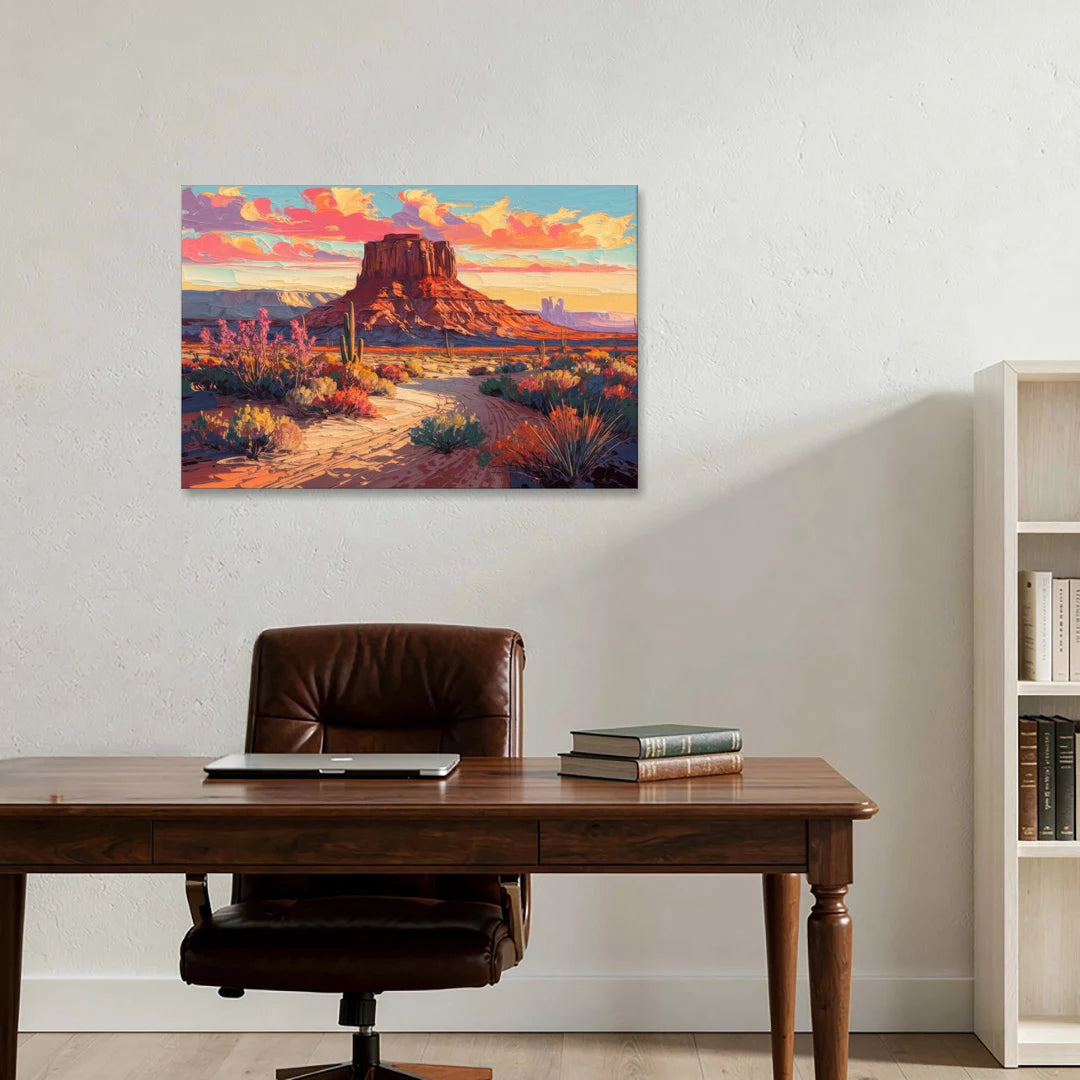Mesa Scenic Desert - Canvas Wall Art - Office - 36x24