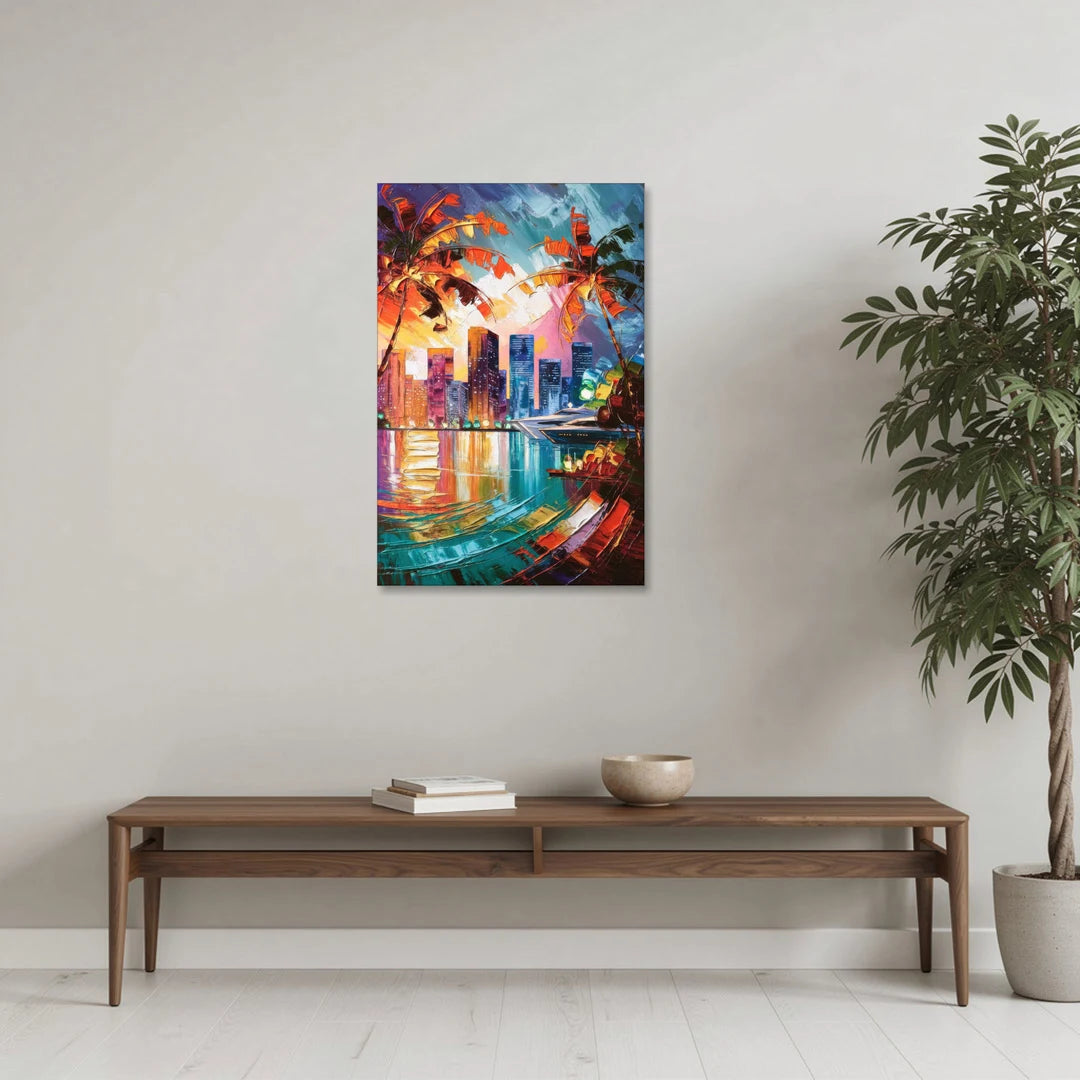 Miami Bayside Beauty - Canvas Wall Art - Coffee Table - 24x36