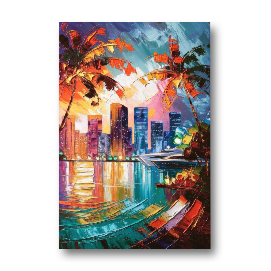Miami Bayside Beauty - Canvas Wall Art - Front